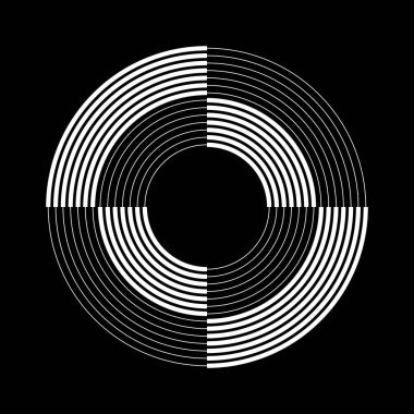 Siyah arkaplanda beyaz konsantrasyon eğrisi çizgileri