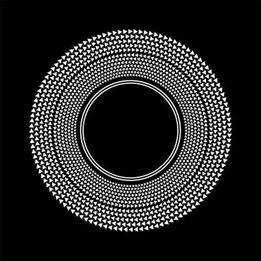 Siyah arkaplanda beyaz üçgenler