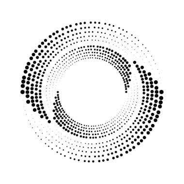 Sarmal şekildeki siyah yarım ton noktalar.