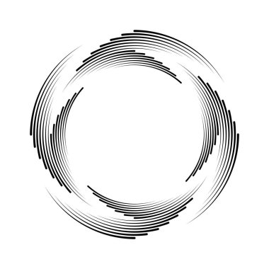 Çember biçiminde siyah hız çizgileri.