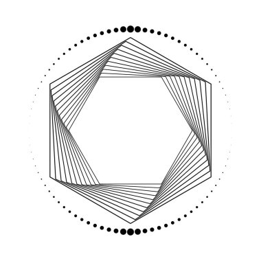  Siyah yarım ton noktalar ve çizgiler daire şeklinde.