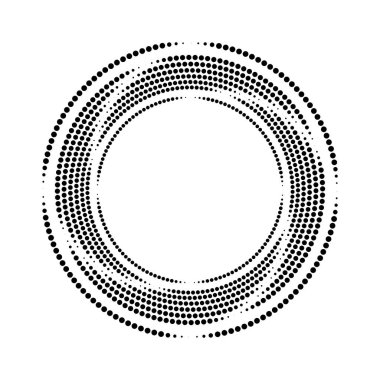 Siyah yarım tonlu noktalar yuvarlak.