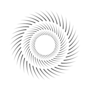 Daire biçiminde siyah vektör hız çizgileri