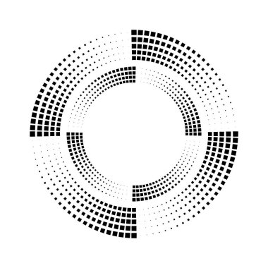 Siyah vektör yarıkare yarım ton noktaları