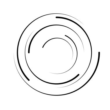 Daire biçiminde siyah vektör hız çizgileri