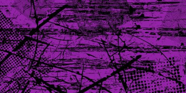 Grunge menekşe ve siyah deforme arkaplan