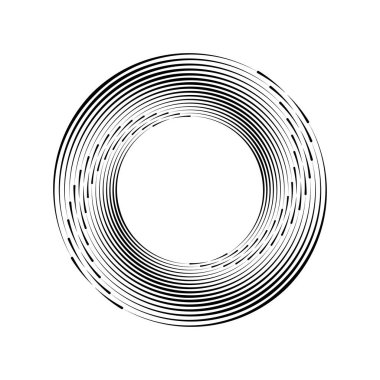 Çember biçiminde radikal siyah çizgiler