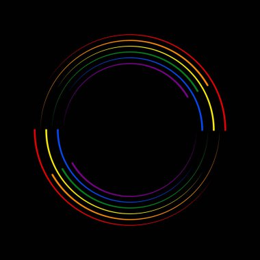 Gökkuşağı hızı yuvarlak çizgiler halinde döndürüldü