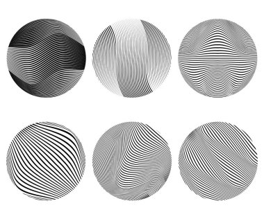 Vektör kürelerinin kümesi çizim tasarımı