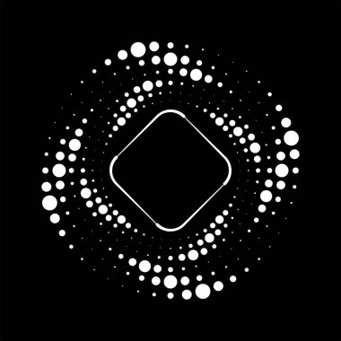 Beyaz yarım ton noktalar ve çizgiler yuvarlak.