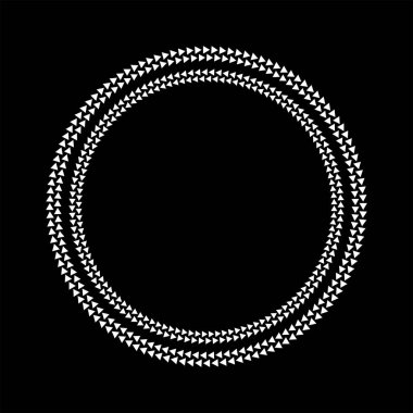 Çember şeklinde beyaz siyah üçgenler