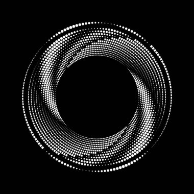 Sarmal şekildeki beyaz noktalı çizgiler