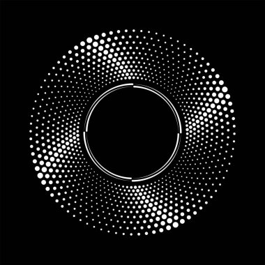 Beyaz yarım ton noktalar ve çizgiler yuvarlak.
