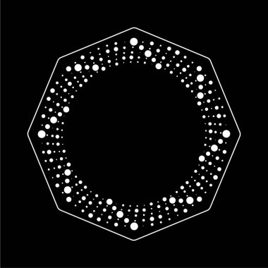 Beyaz yarım ton noktalar ve çizgiler yuvarlak.