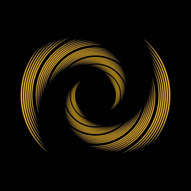  Sarı yarım tonlu çizgiler sarmal formda