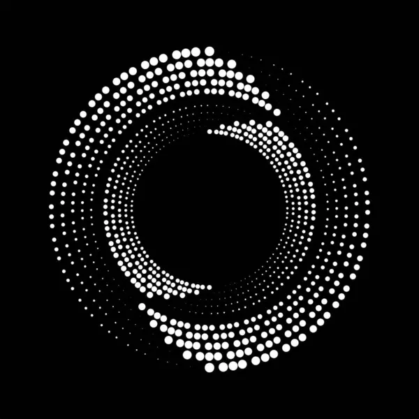 Beyaz yarım tonlu noktalar spiral şeklinde