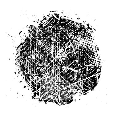 Siyah grunge tozlu damga, vektör illüstrasyonu
