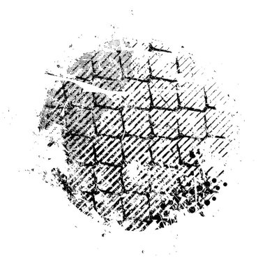 Hız çizgileri ve vektör illüstrasyonlu siyah kirli damga