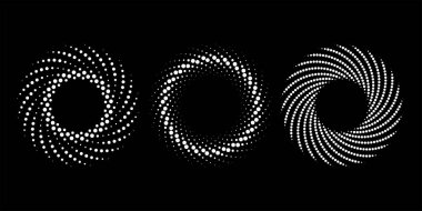 Beyaz noktalı girdap şekilleri kümesi.