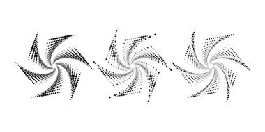 Siyah noktalı altıgen şekiller kümesi