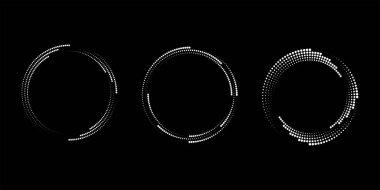 Beyaz noktalı girdap şekilleri. vektör illüstrasyonu. 