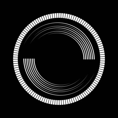 Yuvarlak formdaki beyaz noktalar ve çizgiler