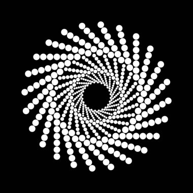 Çember şeklinde beyaz noktalı çizgiler