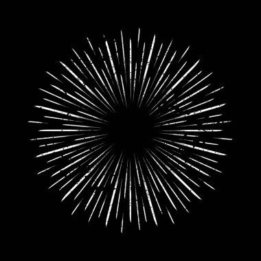 Beyaz grunge yarıçap hız çizgileri.