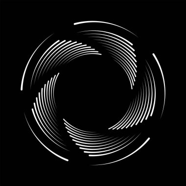 Girdap biçiminde beyaz hız çizgileri