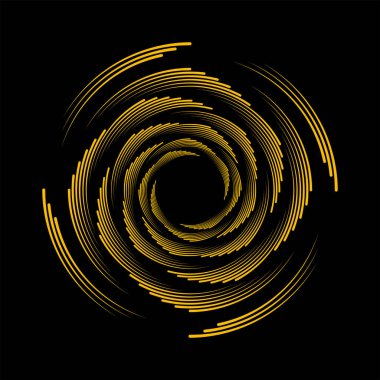 Girdap biçiminde sarı hız çizgileri