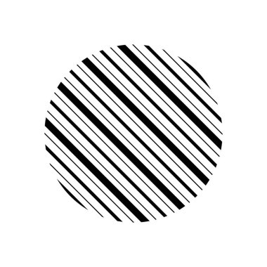 Çember biçiminde soyut siyah çizgiler, vektör illüstrasyonu