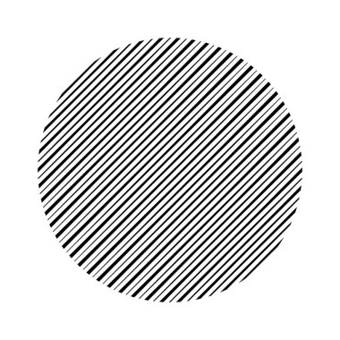 Çember biçiminde soyut siyah çizgiler, vektör illüstrasyonu
