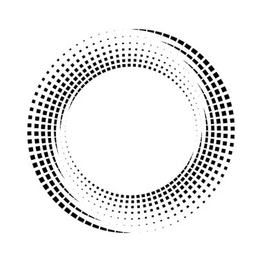 Sarmal formda soyut siyah kareler, vektör illüstrasyonu