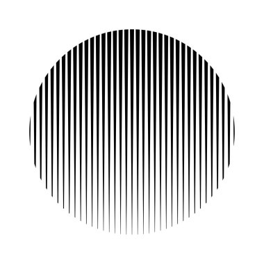 Çember biçiminde soyut siyah üçgen çizgileri, vektör illüstrasyonu