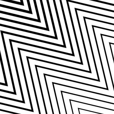 Soyut siyah zigzag çizgileri, vektör çizimi