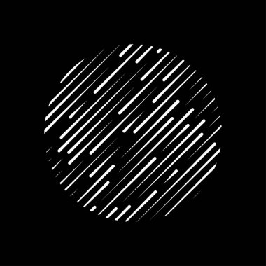 Çember biçiminde soyut beyaz hız çizgileri, vektör illüstrasyonu