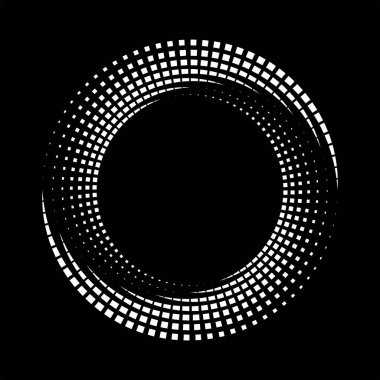 Sarmal formda soyut beyaz kareler, vektör illüstrasyonu