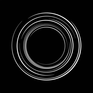Çember biçiminde soyut beyaz çizgiler, vektör illüstrasyonu