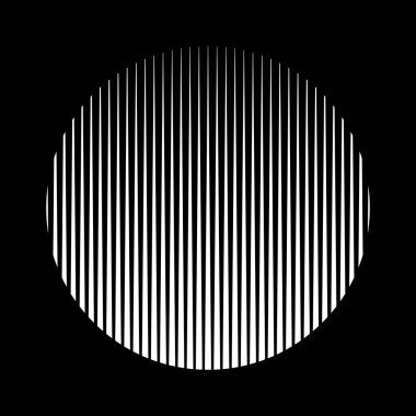 Çember şeklinde soyut beyaz üçgen çizgiler, vektör illüstrasyonu