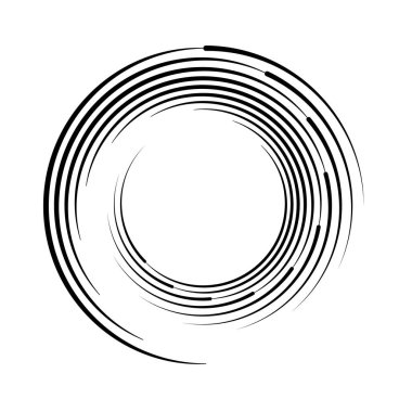 Sarmal formda siyah çizgiler, vektör illüstrasyonu