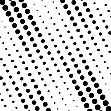 Siyah büyük eğimli yarım tonlu noktalı çizgiler, vektör illüstrasyonu