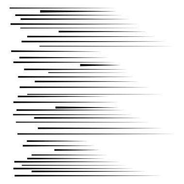 Ok formunda siyah hız çizgileri, vektör illüstrasyonu