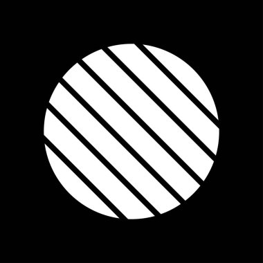 Çember şeklinde beyaz köşegen çizgiler, vektör illüstrasyonu