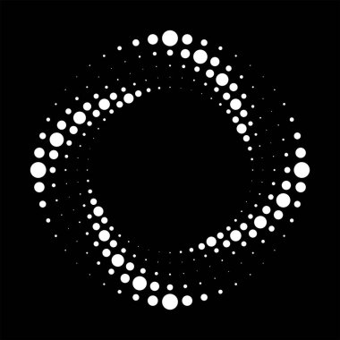 Girdap formunda beyaz noktalı çizgiler, vektör illüstrasyonu