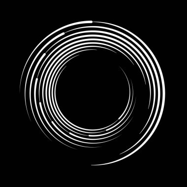 Spiral formda beyaz çizgiler, vektör illüstrasyonu