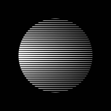 Beyaz yatay üçgenler daire şeklinde çizgiler, vektör illüstrasyonu