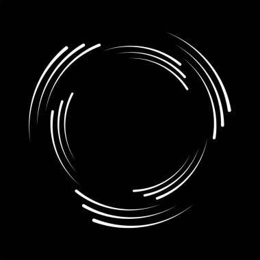 Girdap formunda beyaz hız çizgileri, vektör illüstrasyonu 