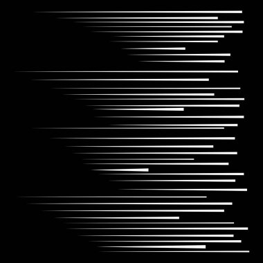 Ok formunda beyaz hız çizgileri, vektör illüstrasyonu