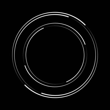 Çember biçiminde beyaz hız vektör çizgileri, vektör illüstrasyonu