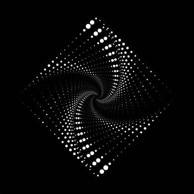 Beyaz vektör kare biçiminde noktalı şekil, vektör illüstrasyonu